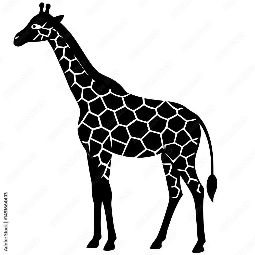 Obraz premium giraffe silhouette vector