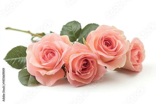 Wallpaper Mural Peach Rose Arrangement on White Background Torontodigital.ca