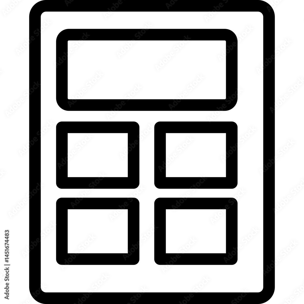 Calculator Line Icon Calculator Line Icon