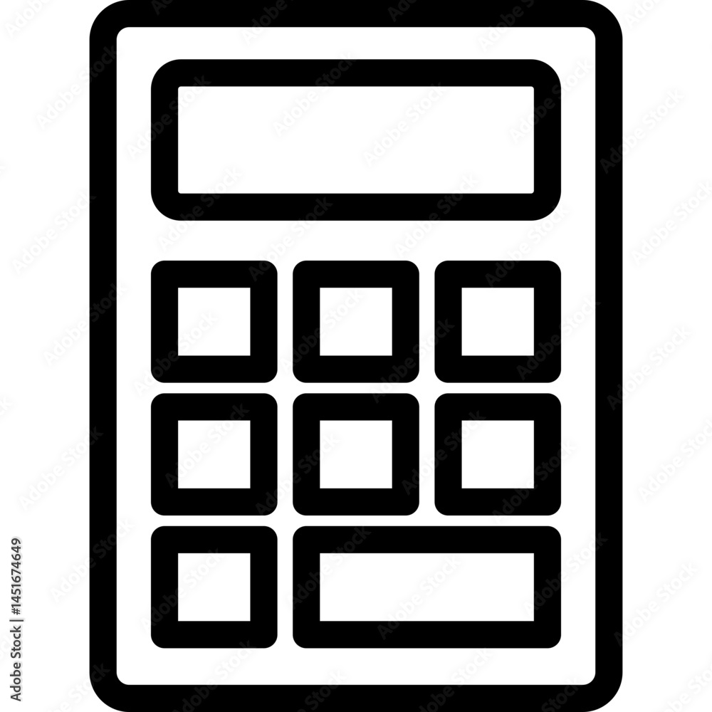 Calculator Line Icon Calculator Line Icon