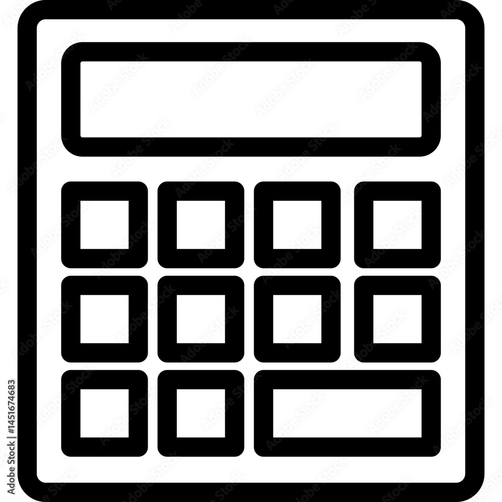 Calculator Line Icon Calculator Line Icon