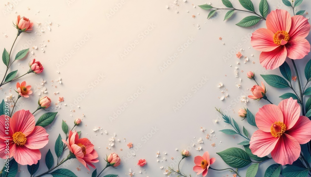 Subtle repeating floral motif on a muted tone backdrop, fabric, soft, pattern Subtle repeating floral motif on a muted tone backdrop, fabric, soft, pattern
