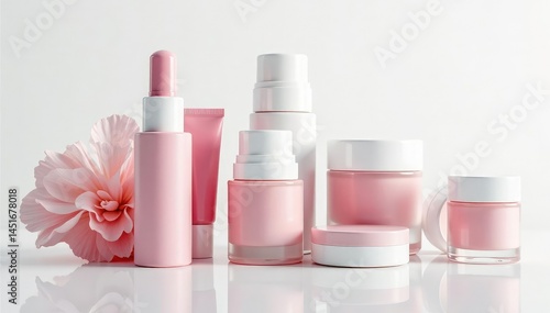 Obraz na płótnie Crisp white studio background, flawless for showcasing cosmetics, template, display, surface w salonie