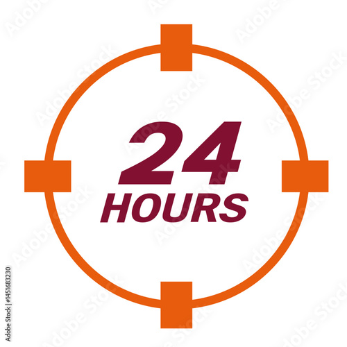 24 Hours Icon Graphic