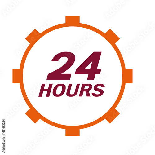 24 Hours Icon Graphic