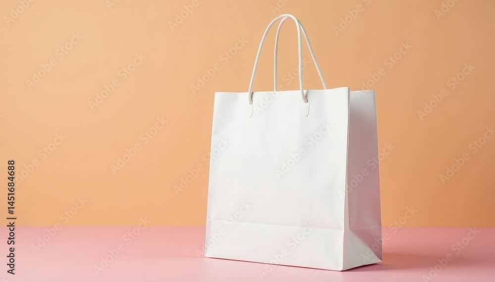 White reusable shopping bag, clean background , background, design element