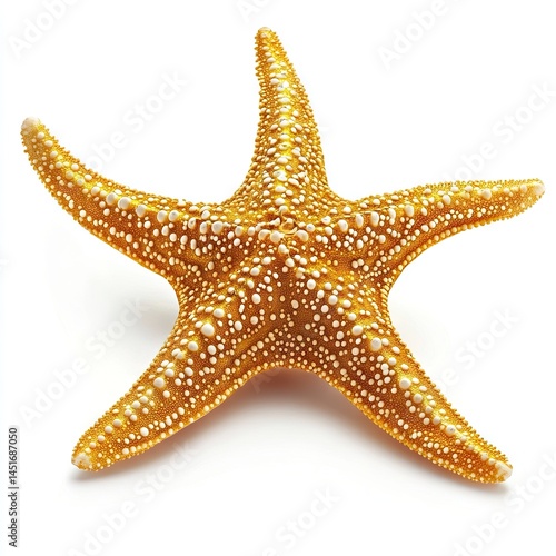 Photo of Golden starfish Isolated on white background