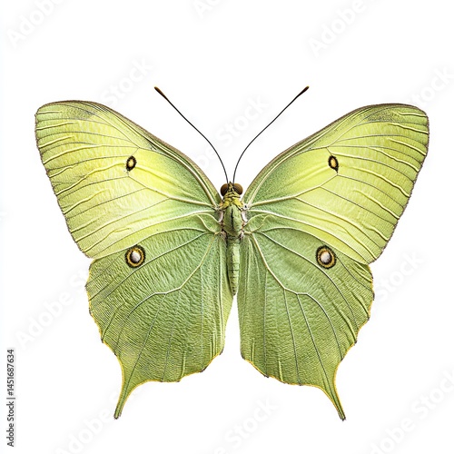 Photo of Gonepteryx rhamni butterfly Isolated on white background