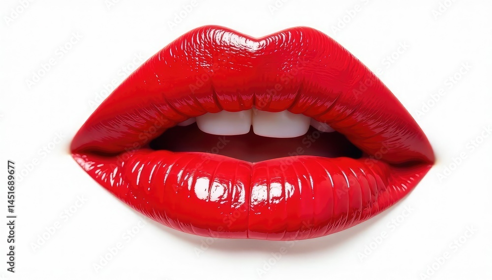Bold red lipstick smear against pure white backdrop , white, photography Bold red lipstick smear against pure white backdrop , white, photography