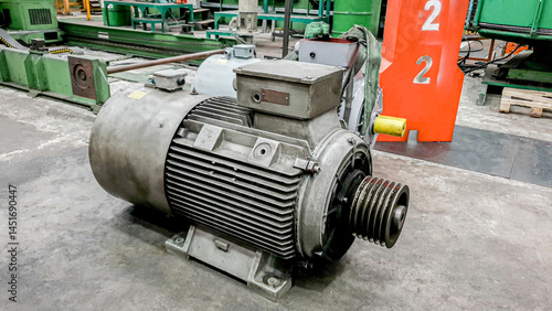Electric induction motor use in industrial factory