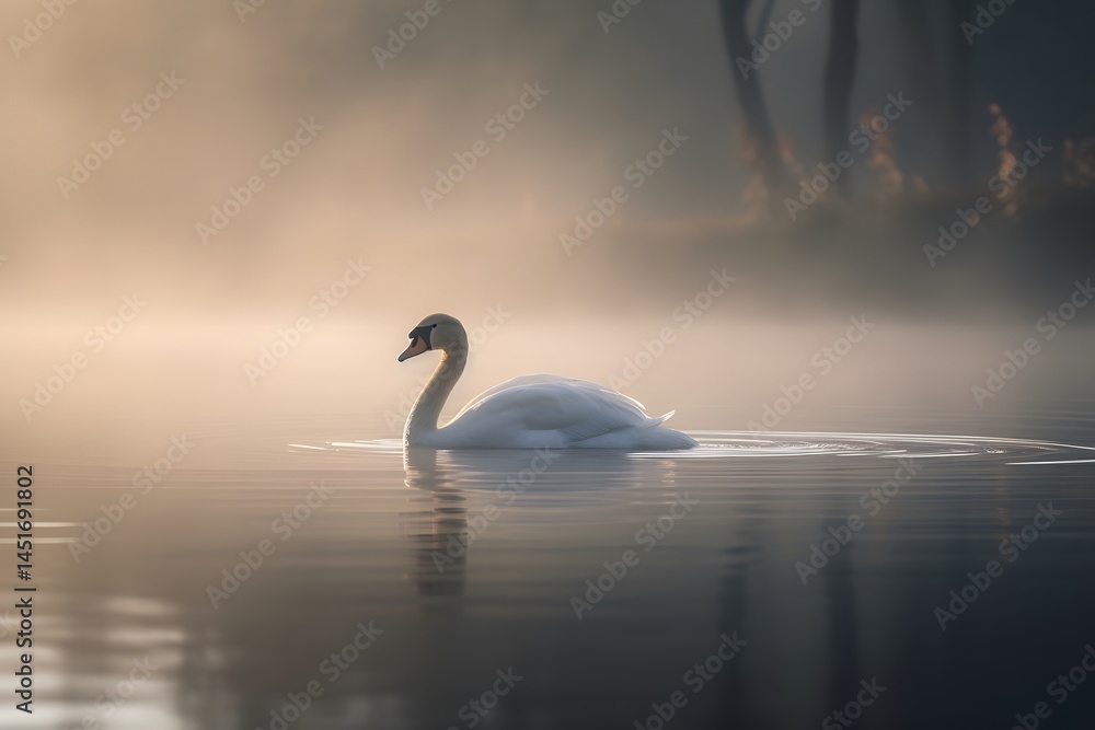 Fototapeta premium swan on the lake
