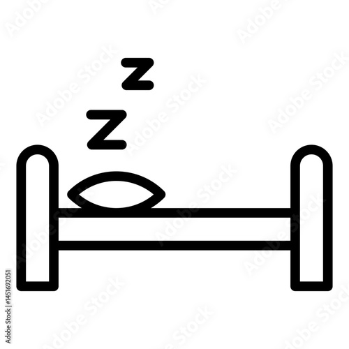Sleeping icon in vector illustration