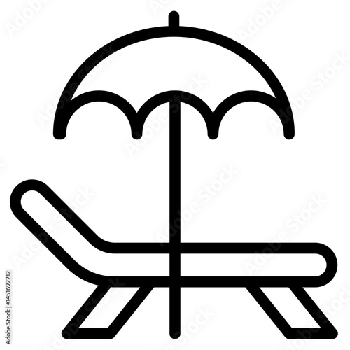 Beach icon in vector illustration