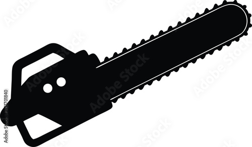 chainsaw silhouette vector illustration