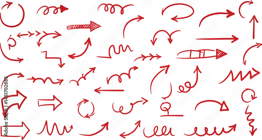 Red Sketch Arrow Set on Transparent Background AI Generative
Red Sketch Arrow Set on Transparent Background AI Generative