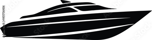 speedy yacht silhouette vector isolated