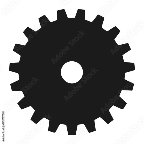 engineering gear icon vector. classic cogwheel silhouette 