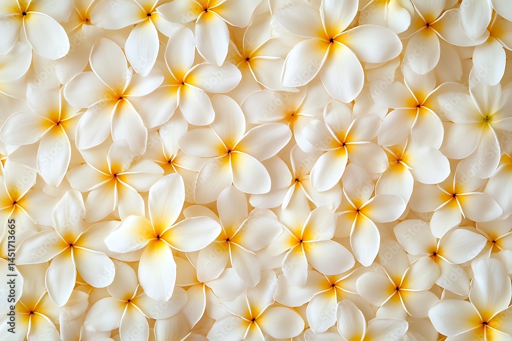 Top view of delicate white jasmine flowers forming a textured floral background Top view of delicate white jasmine flowers forming a textured floral background