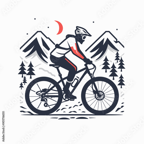 mountain bike ride in the mountains