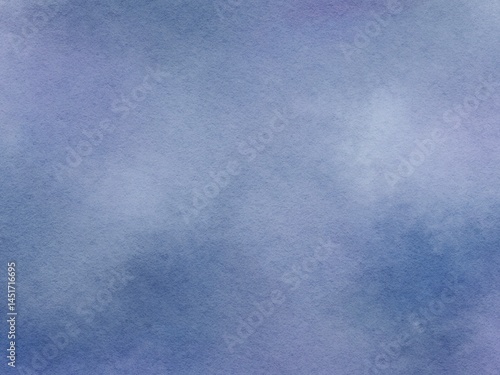 水彩紙に紺色の絵具で描いたにじみが綺麗な背景イラスト