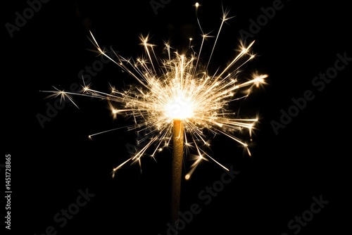 Wallpaper Mural Sparkling firecracker against black background Torontodigital.ca