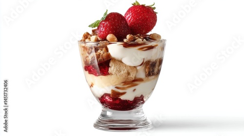 Wallpaper Mural Delicious parfait with strawberries and nuts  Torontodigital.ca