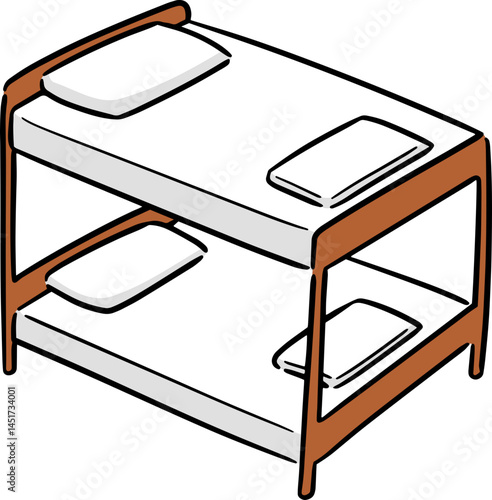 Illustration of bunk bed
