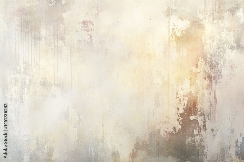 Obraz premium Aged, textured wall with light beige tones