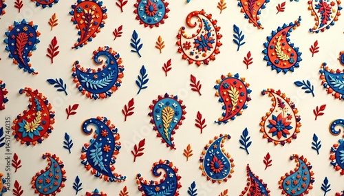 Subtle paisley design, continuously repeating in a soft color palette , sophisticated, cream, paisley