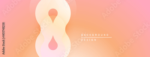 Abstract design featuring infinity symbol. Soft pink, peach hues create gradient background. Minimalist, elegant composition.