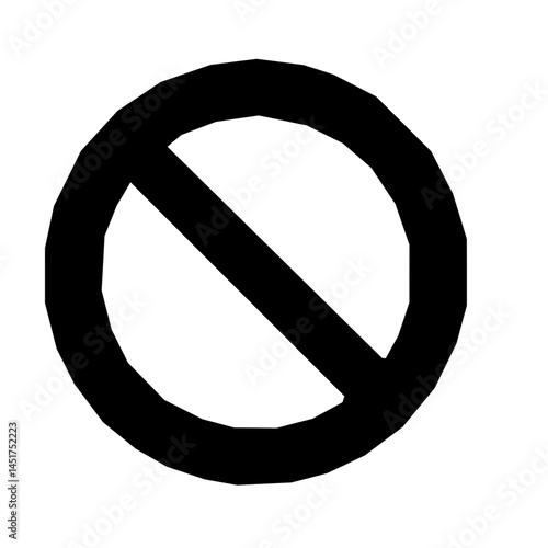 Prohibition Symbol on White Background