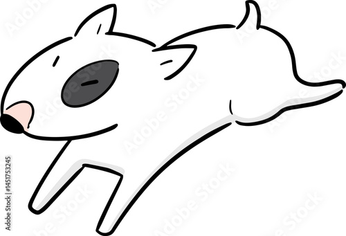 Illustration of bull terrier

