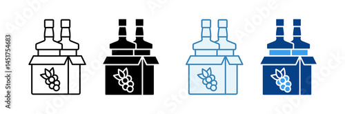 Wine  Icon Set Multiple Style Collection
