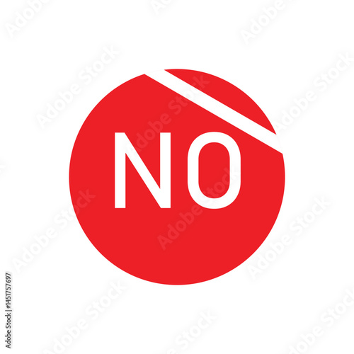 No entry warning sign vector icon design. Stop symbol for no entry. No entry signal or not allowed sign in red circle