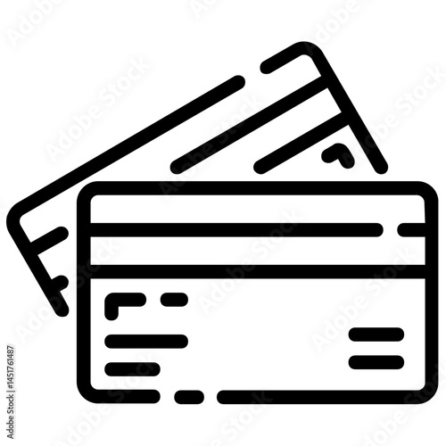 bank card vector outline icon