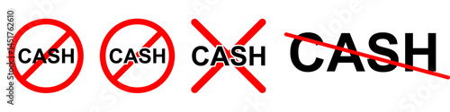 No cash icon vector. Ideal for digital payment, cashless system, online transaction, mobile wallet, and modern finance concept visuals.