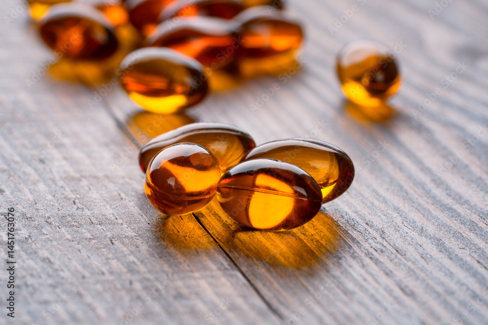 Dietary supplement containing omega 3 fish oil capsules