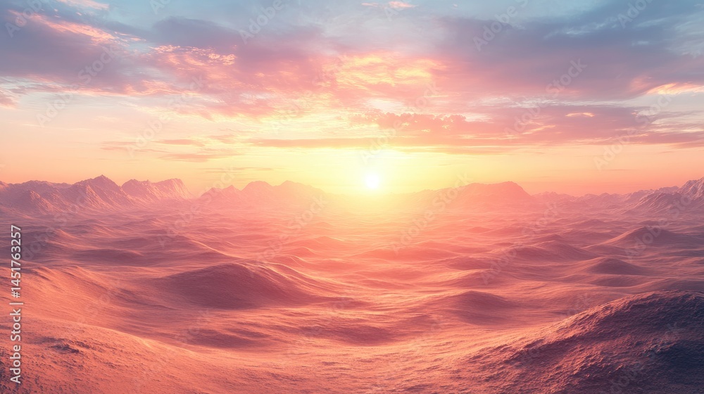 Stunning desert landscape at sunrise. Stunning desert landscape at sunrise.
