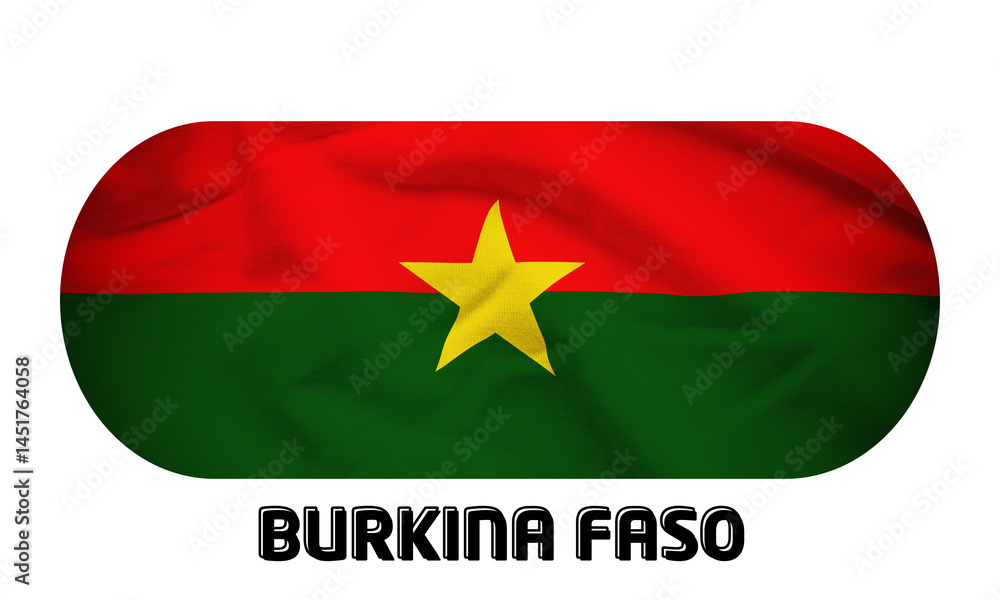 Obraz premium National flag of Burkina Faso [ List of national flags A to Z ] 