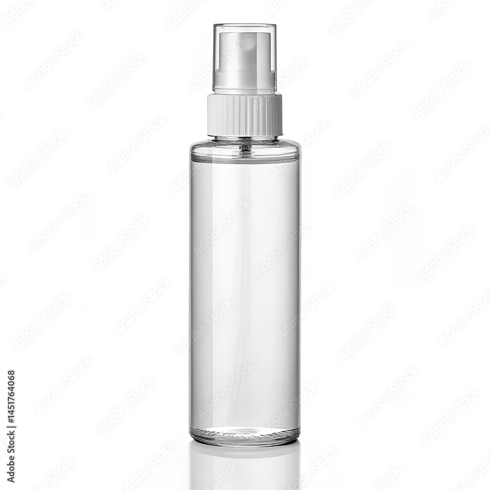 Toner bottle with flip cap isolated on white Toner bottle with flip cap isolated on white