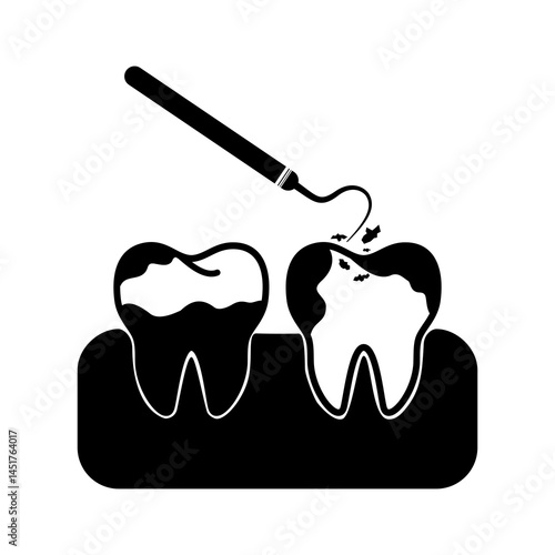 Dental Scaling icon. Vector illustration design.