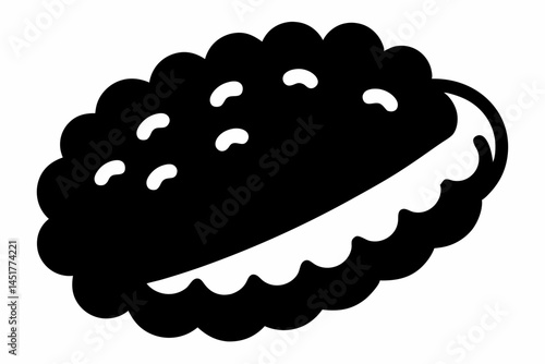 Bath Sponge Silhouette Vector Illustration 