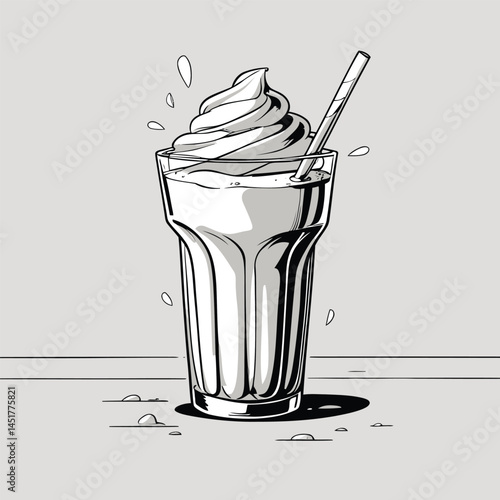 milk shake vector for design needs 