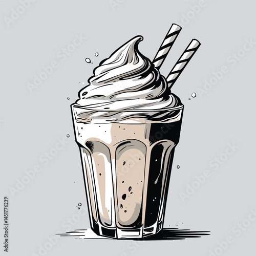 milk shake vector for design needs 