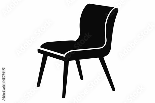 Wallpaper Mural Simple Chair Silhouette Vector Illustration  Torontodigital.ca