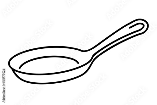 Spoon Rest Tray Line Art Vector Illustration
