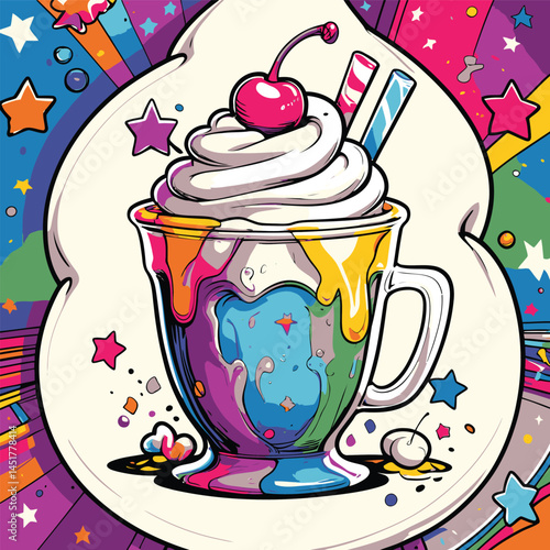 milk shake vector for design needs 