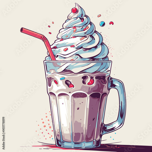milk shake vector for design needs 