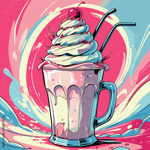 milk shake vector for design needs 