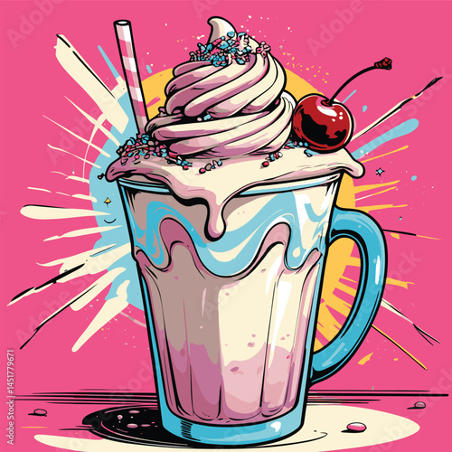 milk shake vector for design needs 